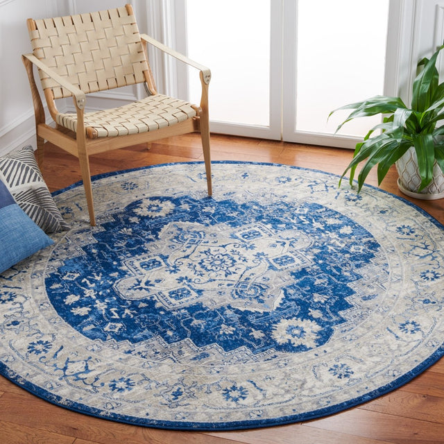 Safavieh Brentwood Bnt851N Navy/Grey Rug.