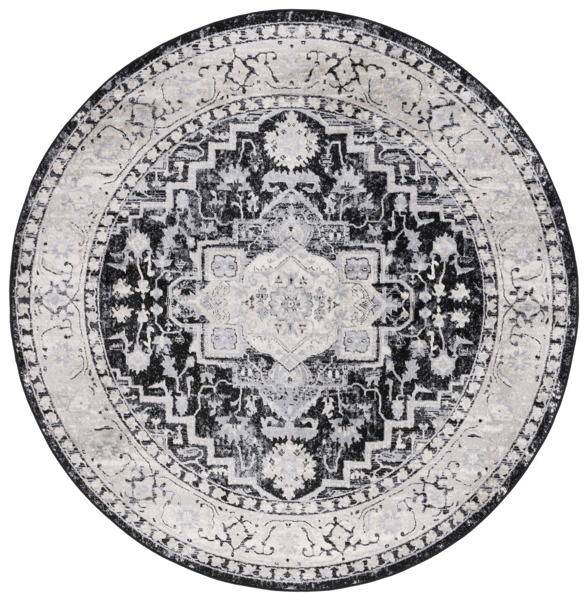 Safavieh Brentwood Bnt851Z Black/Grey Rug.