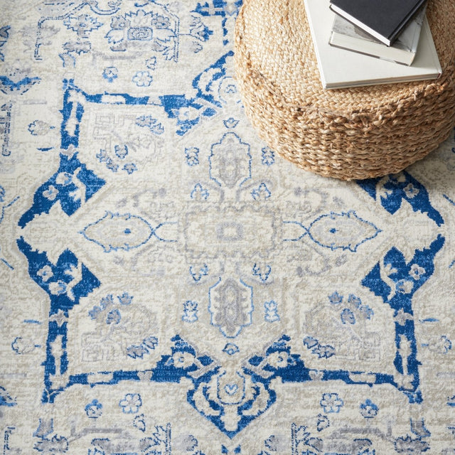 Safavieh Brentwood Bnt852C Beige/Blue Rug.