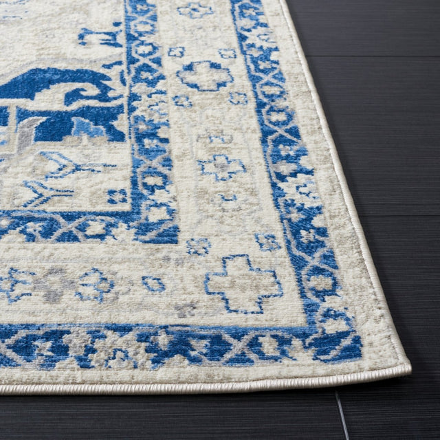 Safavieh Brentwood Bnt852C Beige/Blue Rug.