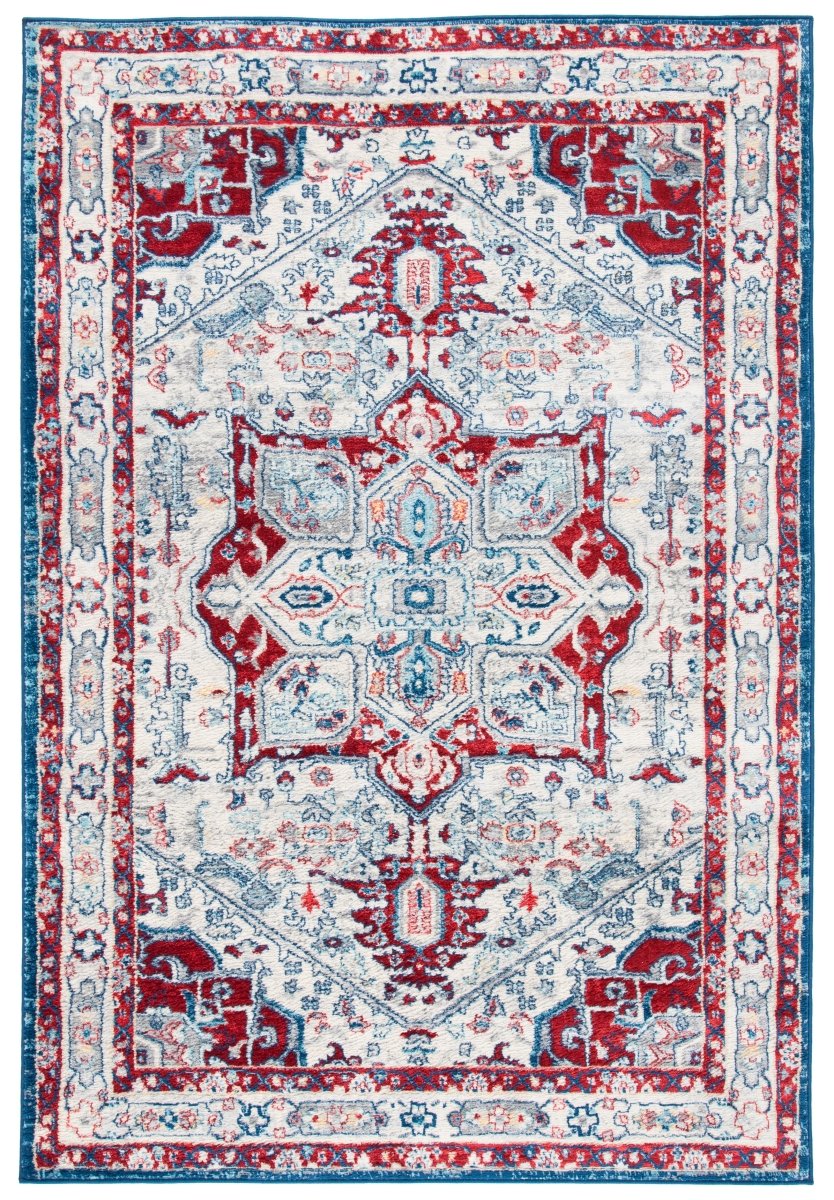 Safavieh Brentwood Bnt852E Ivory/Red Rug.