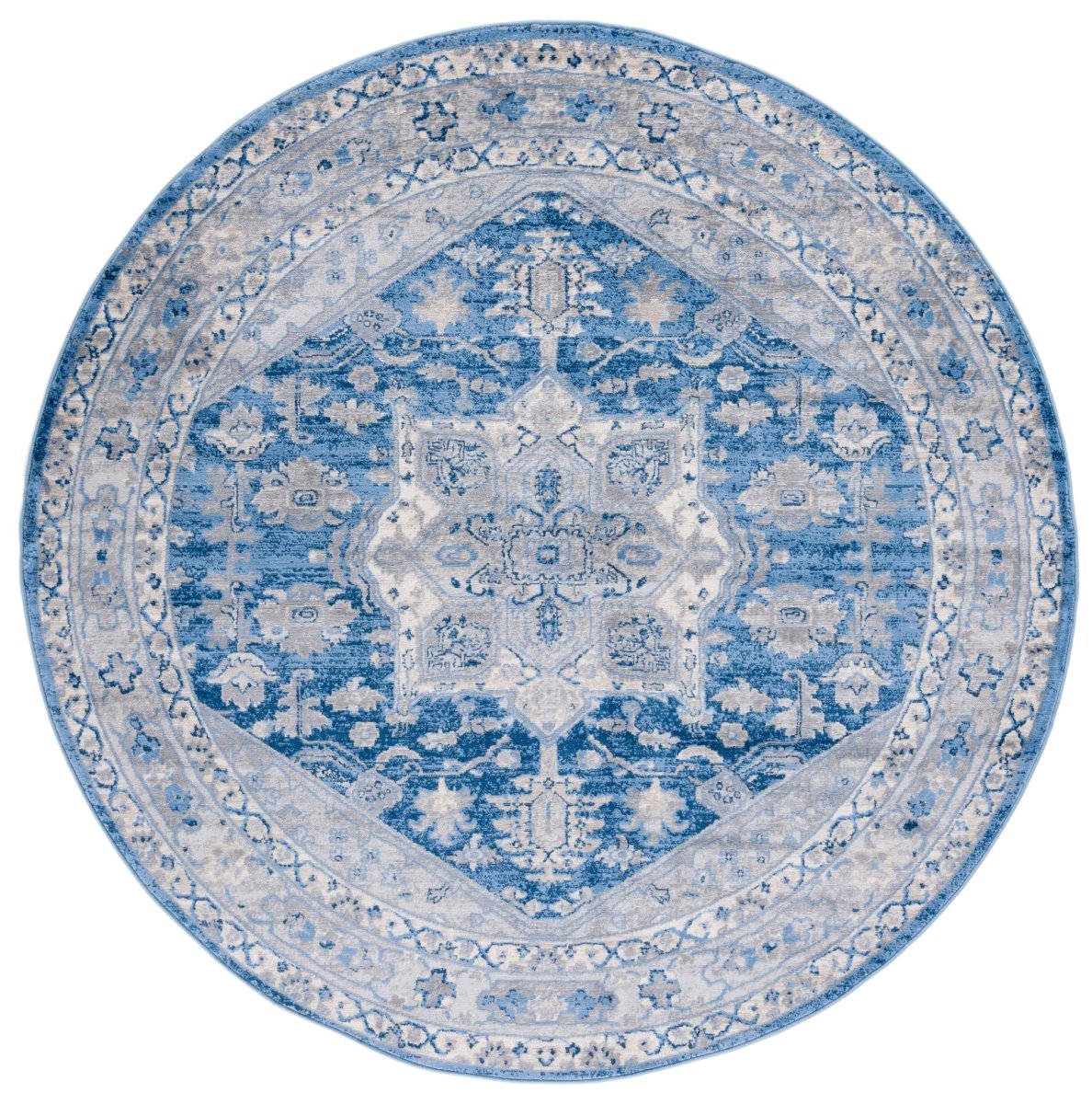 Safavieh Brentwood Bnt852M Blue/Grey Rug.