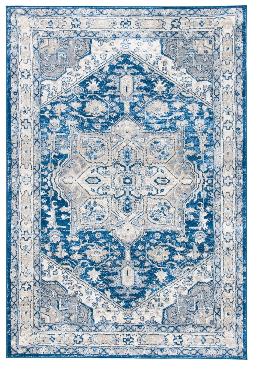 Safavieh Brentwood Bnt852N Navy/Grey Rug.