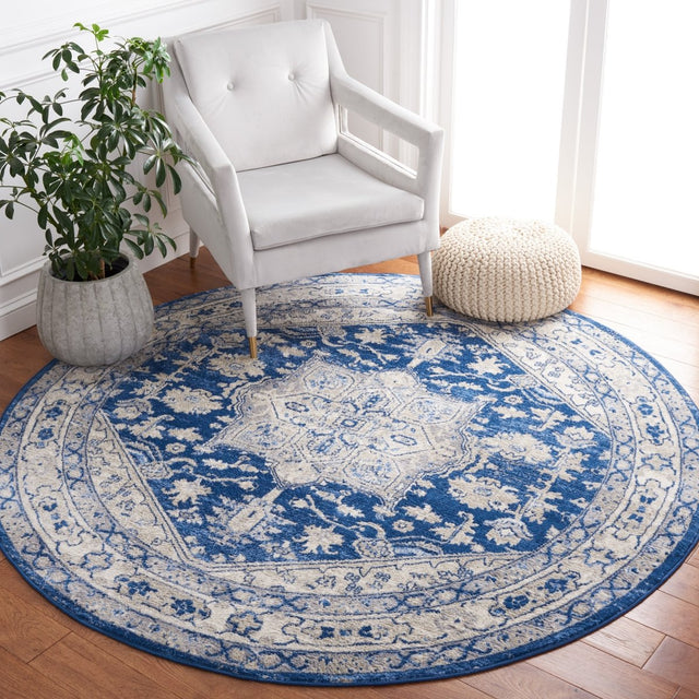 Safavieh Brentwood Bnt852N Navy/Grey Rug.
