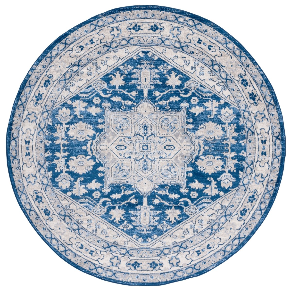 Safavieh Brentwood Bnt852N Navy/Grey Rug.