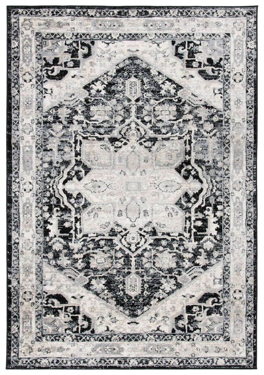 Safavieh Brentwood Bnt852Z Black/Ivory Rug.