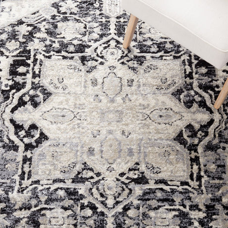 Safavieh Brentwood Bnt852Z Black/Ivory Rug.