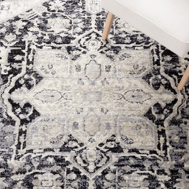 Safavieh Brentwood Bnt852Z Black/Ivory Rug.