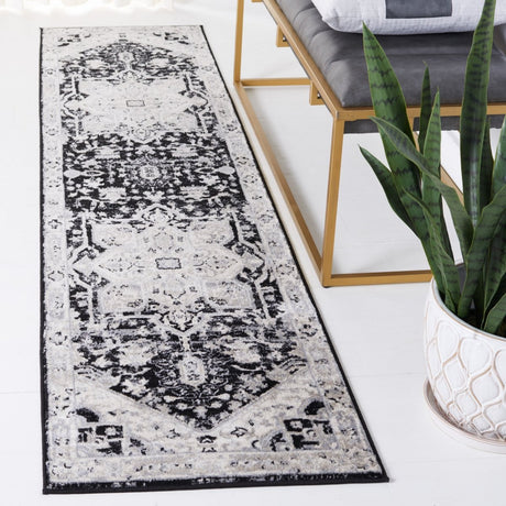 Safavieh Brentwood Bnt852Z Black/Ivory Rug.