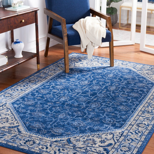 Safavieh Brentwood Bnt853A Ivory/Navy Rug.
