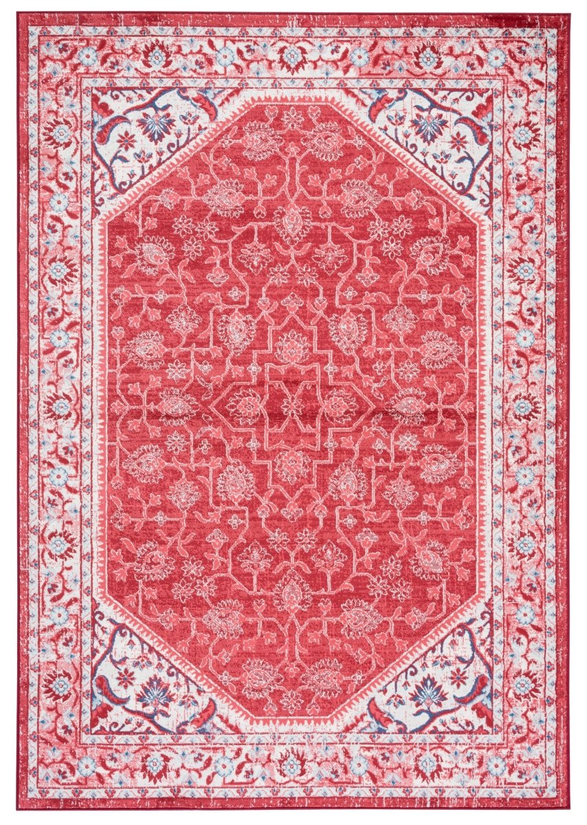 Safavieh Brentwood Bnt853N Blue/Red Rug.