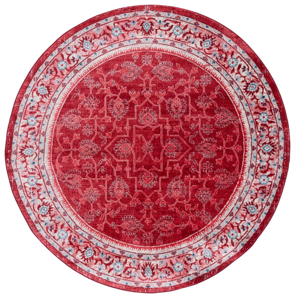 Safavieh Brentwood Bnt853N Blue/Red Rug.