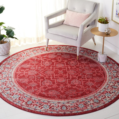 Safavieh Brentwood Bnt853N Blue/Red Rug.