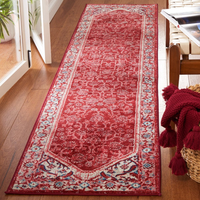 Safavieh Brentwood Bnt853N Blue/Red Rug.