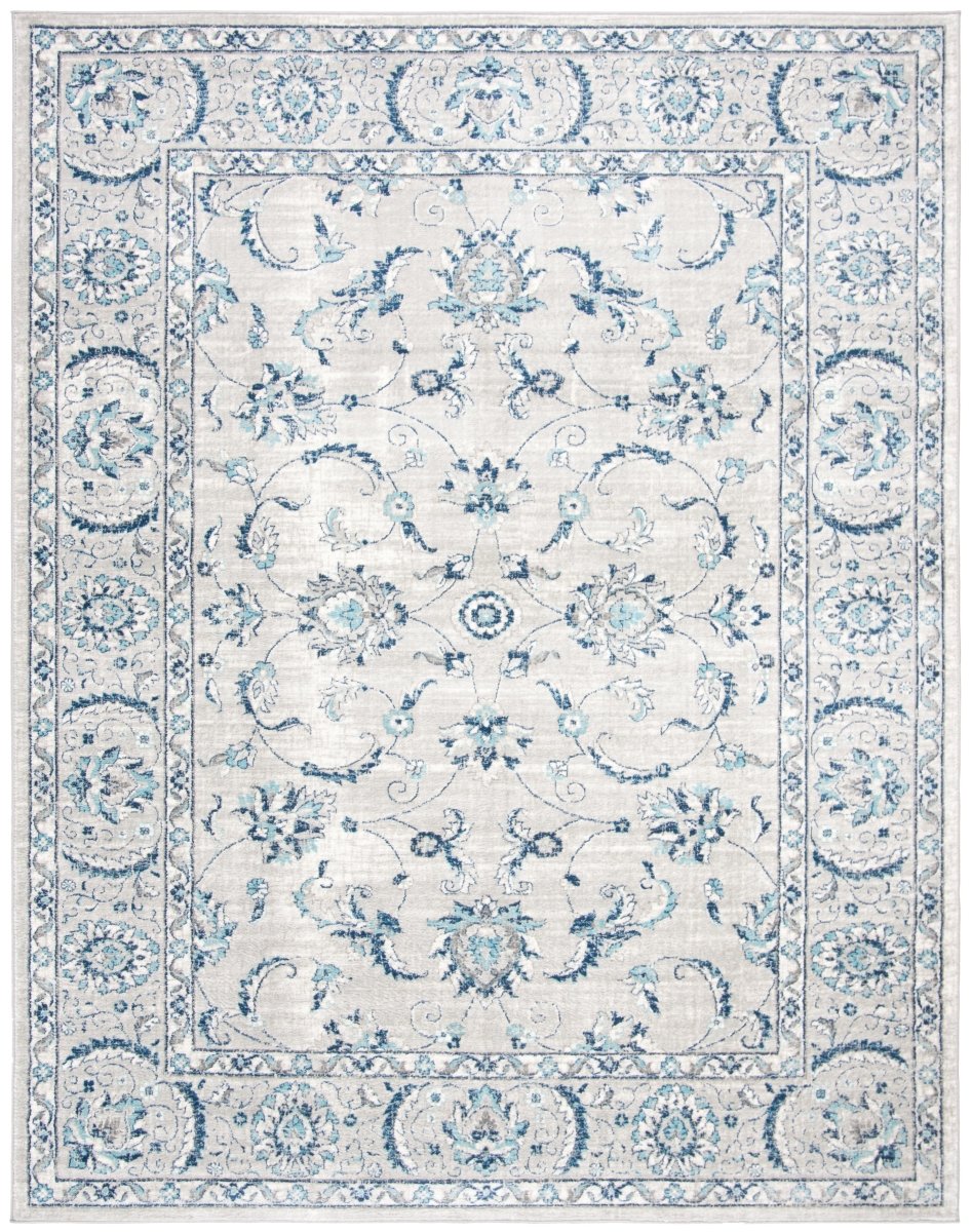Safavieh Brentwood Bnt854G Light Grey/Blue Rug.