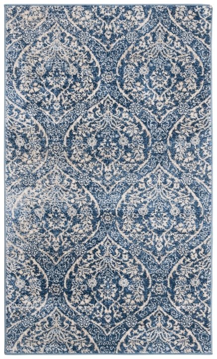 Safavieh Brentwood Bnt860M Navy/Light Grey Rug.