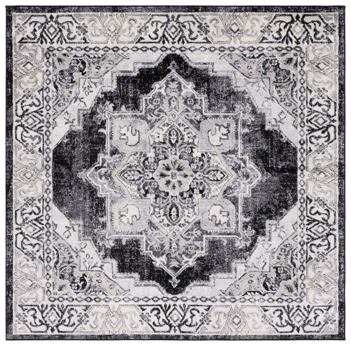 Safavieh Brentwood Bnt861A Ivory/Black Rug.