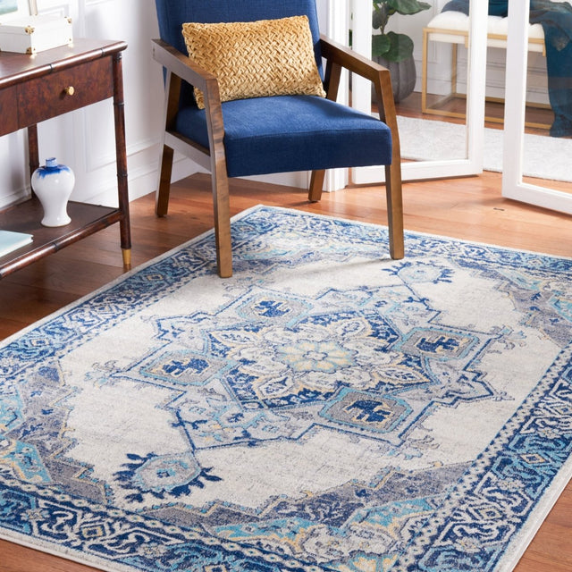 Safavieh Brentwood Bnt861K Aqua/Light Grey Rug.