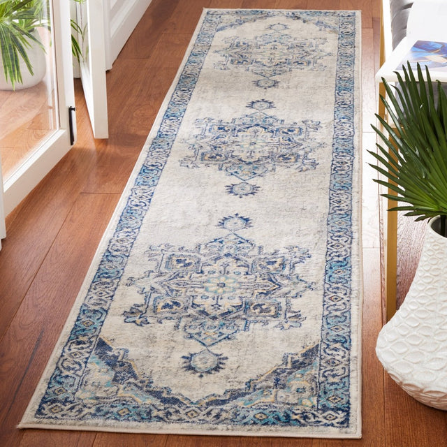 Safavieh Brentwood Bnt861K Aqua/Light Grey Rug.