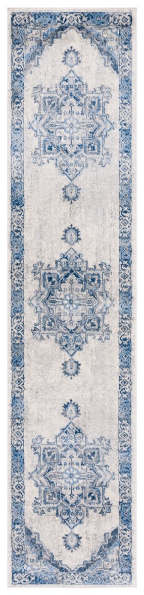Safavieh Brentwood Bnt861M Blue/Light Grey Rug.
