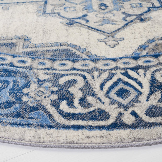 Safavieh Brentwood Bnt861M Blue/Light Grey Rug.