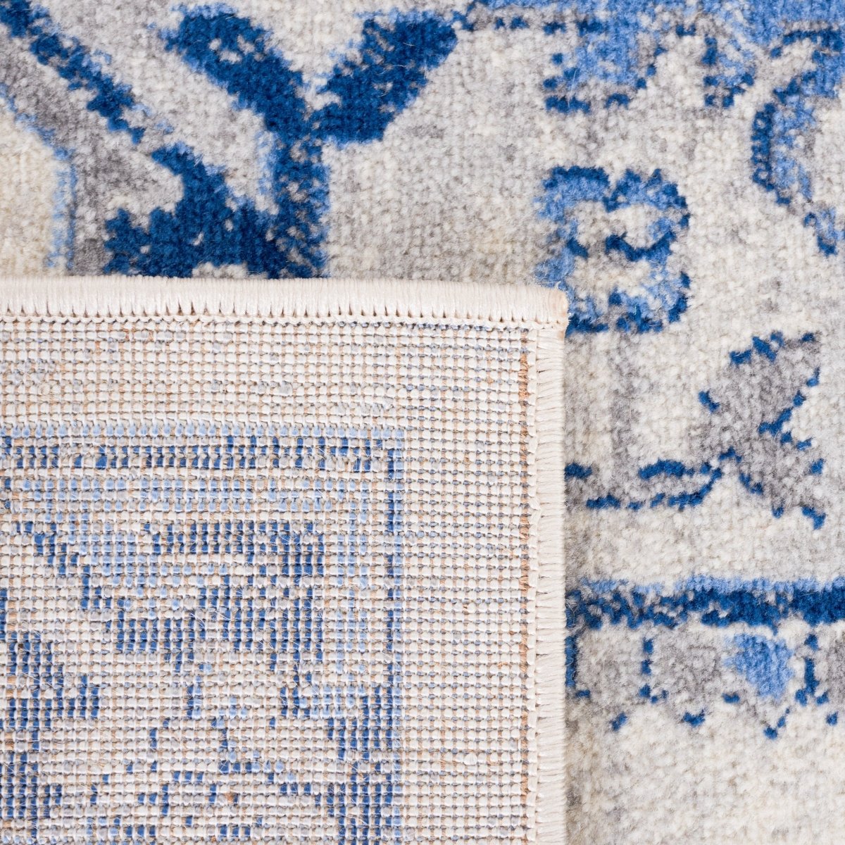 Safavieh Brentwood Bnt861M Blue/Light Grey Rug.