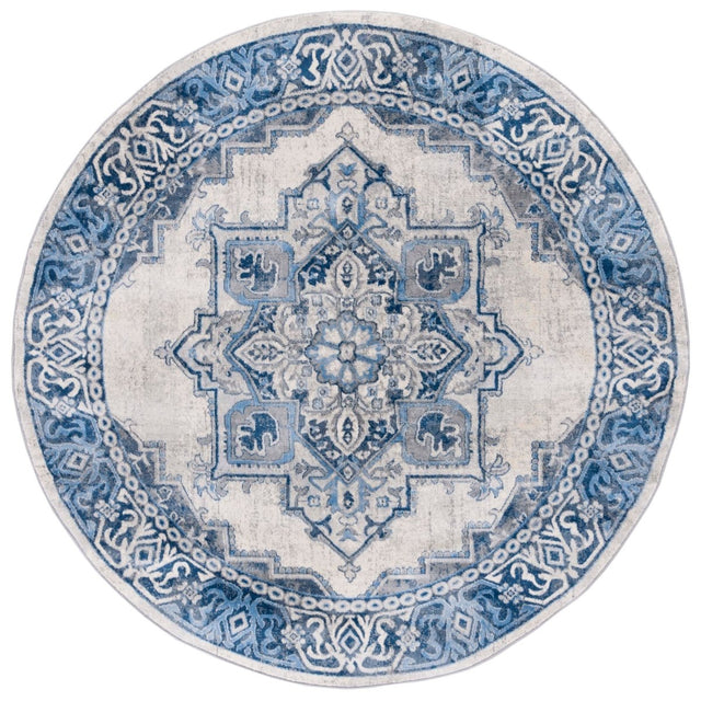 Safavieh Brentwood Bnt861M Blue/Light Grey Rug.