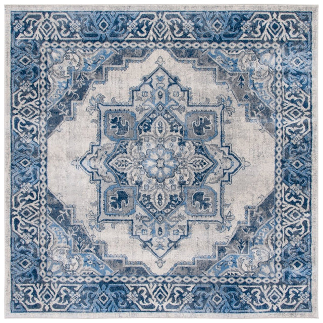 Safavieh Brentwood Bnt861M Blue/Light Grey Rug.
