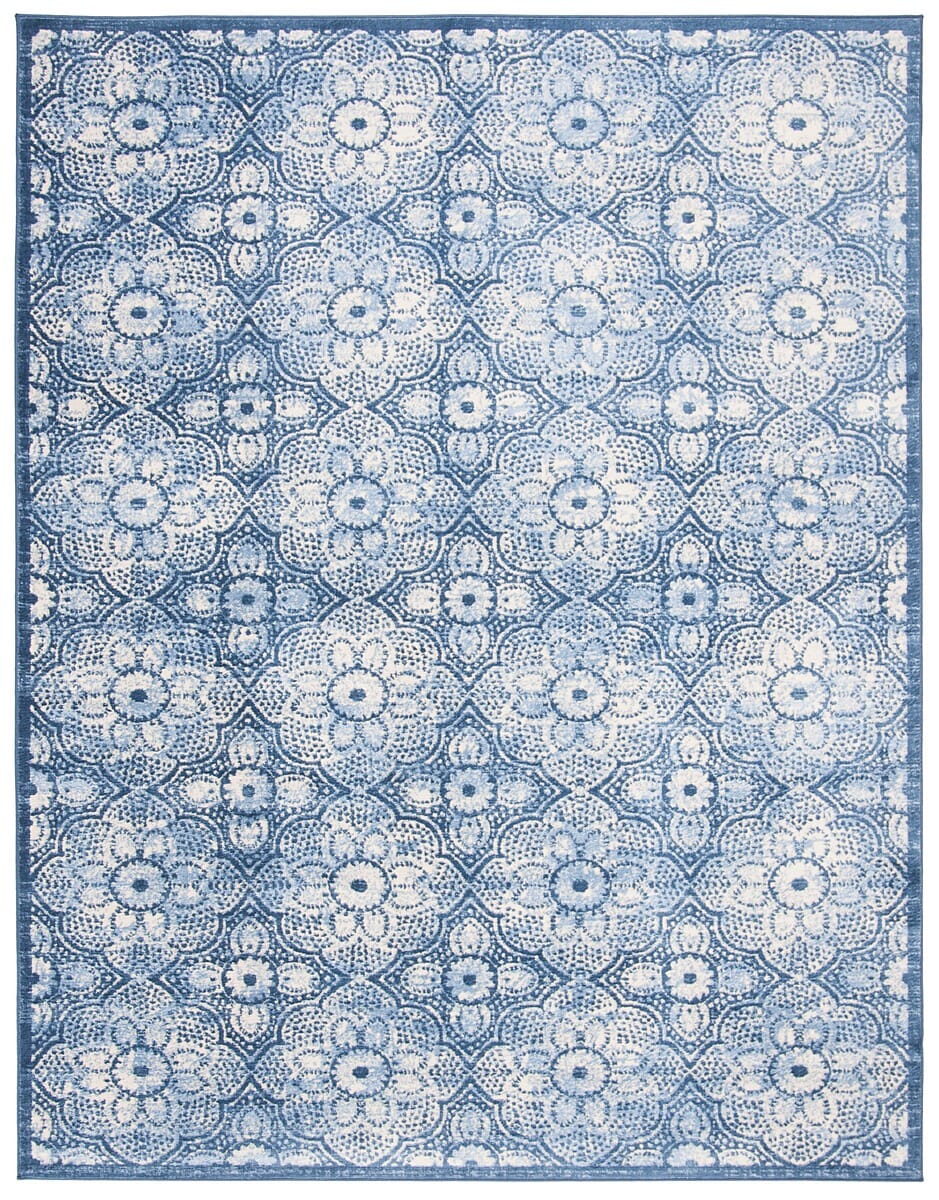 Safavieh Brentwood Bnt862N Navy / Creme Rugs.
