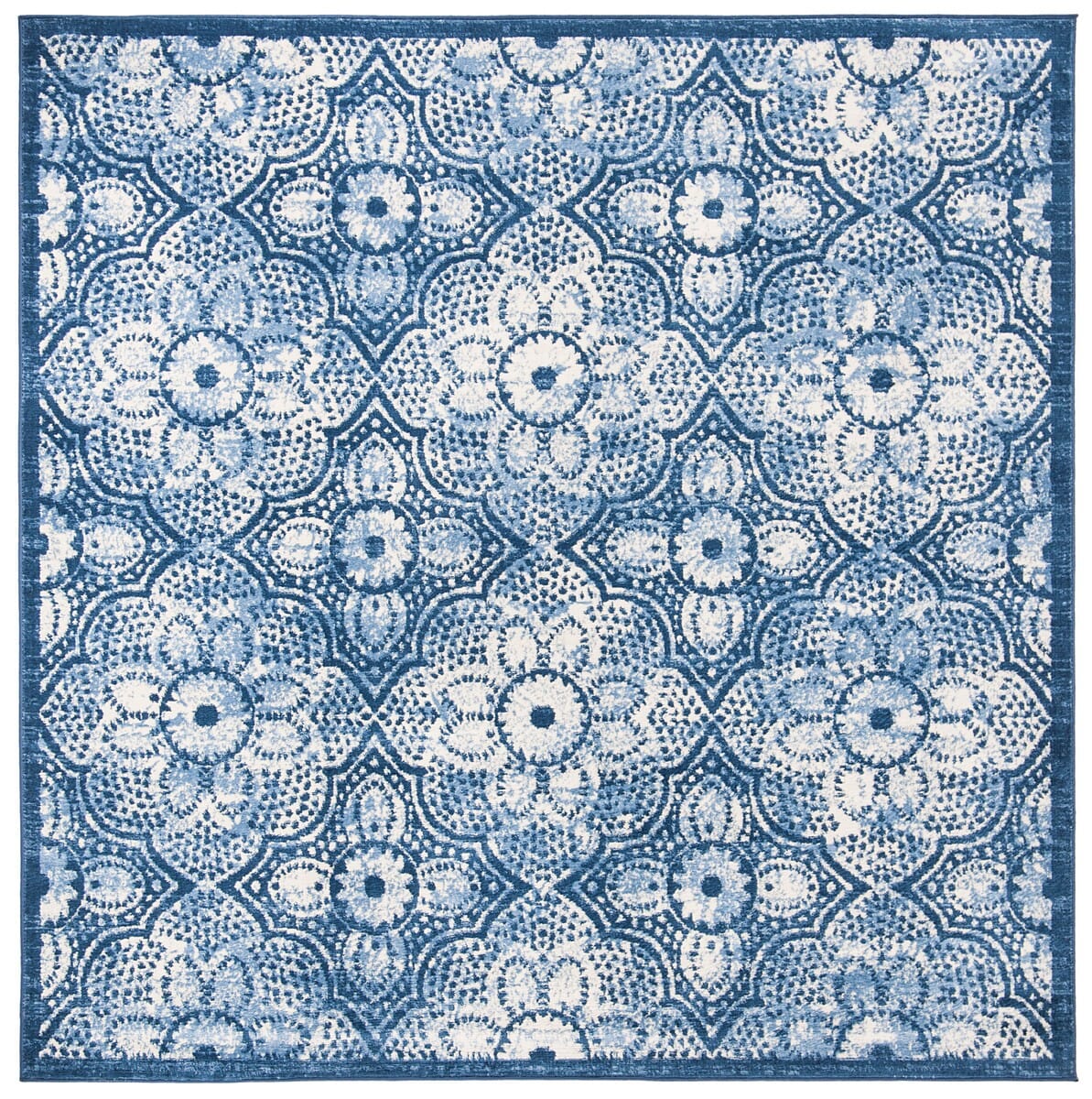 Safavieh Brentwood Bnt862N Navy / Creme Rugs.