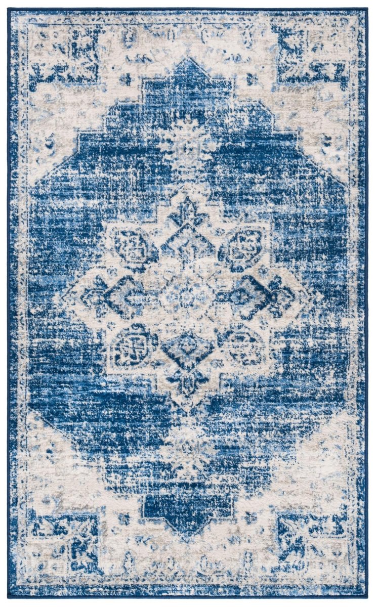 Safavieh Brentwood Bnt865A Ivory/Navy Rugs.