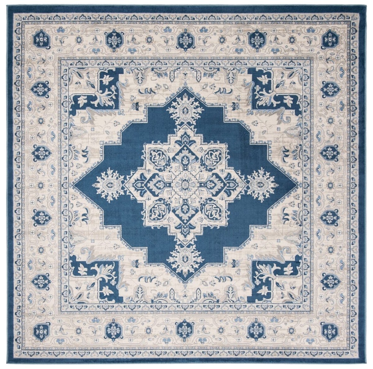 Safavieh Brentwood Bnt865N Navy/Creme Rug.