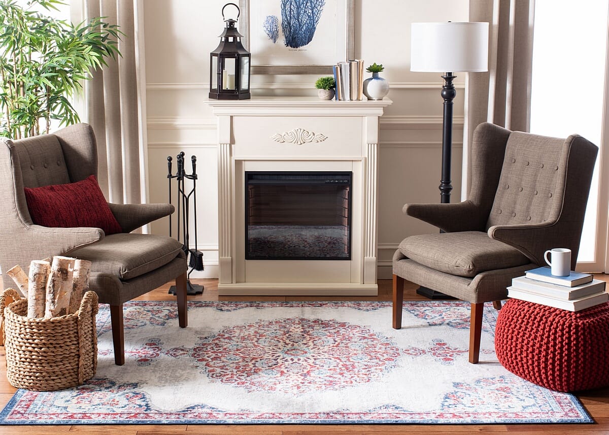 Safavieh Brentwood Bnt867A Ivory/Red Rug.