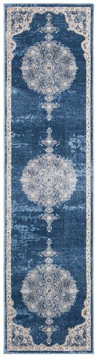 Safavieh Brentwood Bnt867M Navy/Light Grey Rug.