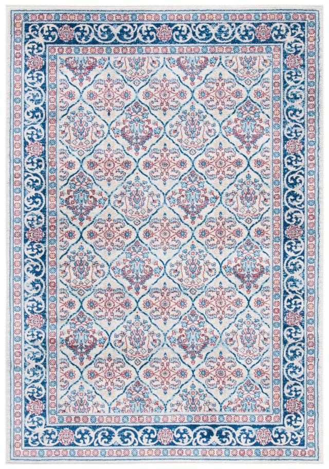 Safavieh Brentwood Bnt870B Beige/Navy Rugs.