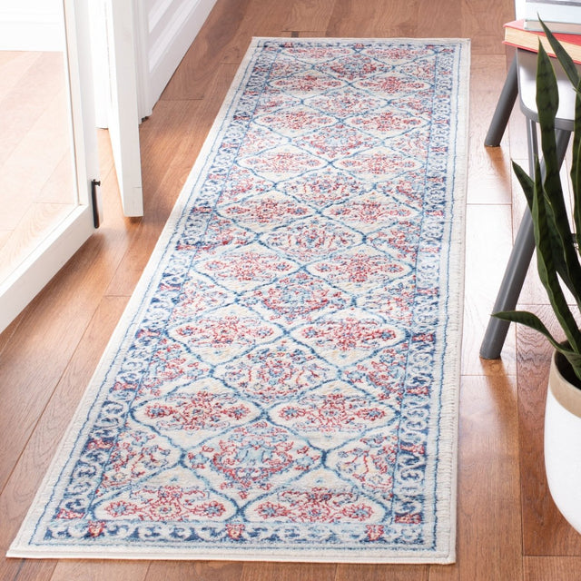 Safavieh Brentwood Bnt870B Beige/Navy Rugs.