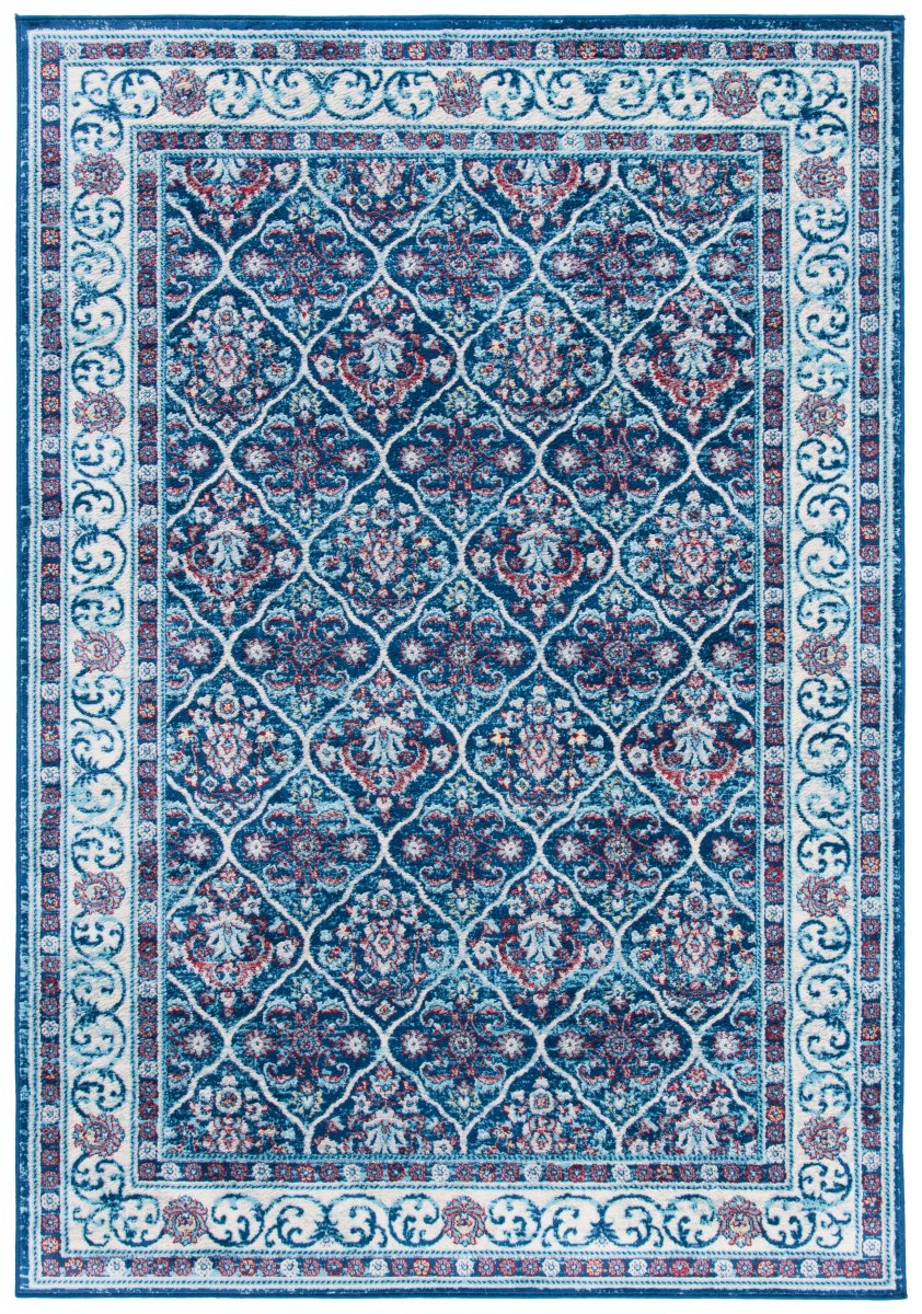 Safavieh Brentwood Bnt870N Navy/Red Rugs.
