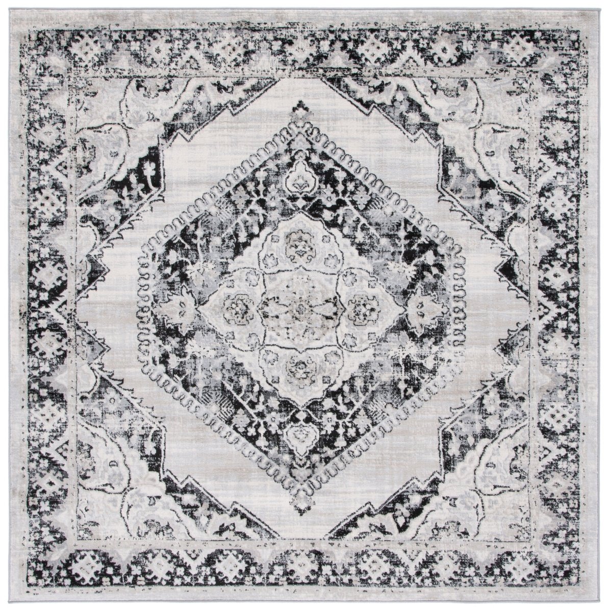Safavieh Brentwood Bnt871Z Black/Ivory Rug.