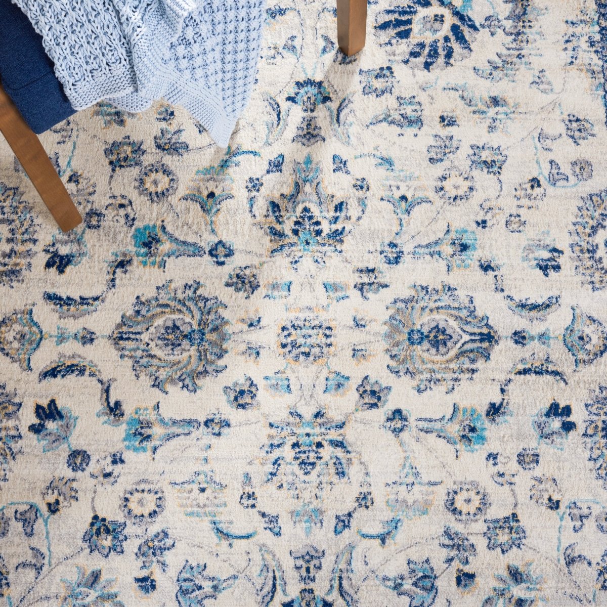 Safavieh Brentwood Bnt874M Blue/Light Grey Rug.