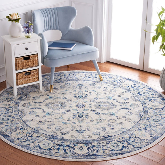 Safavieh Brentwood Bnt874M Blue/Light Grey Rug.