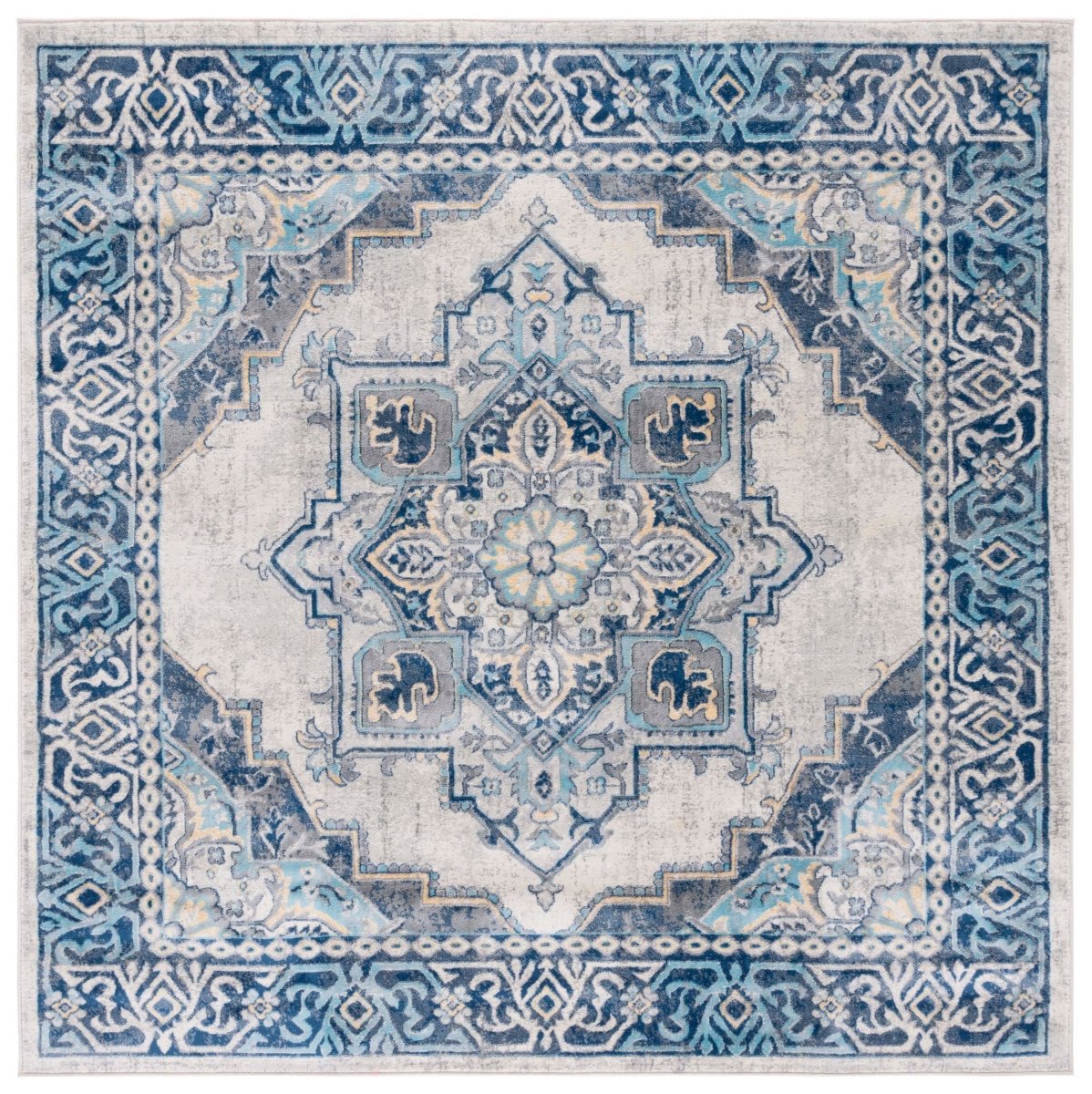 Safavieh Brentwood Bnt874M Blue/Light Grey Rug.