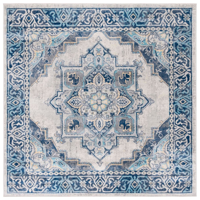 Safavieh Brentwood Bnt874M Blue/Light Grey Rug.