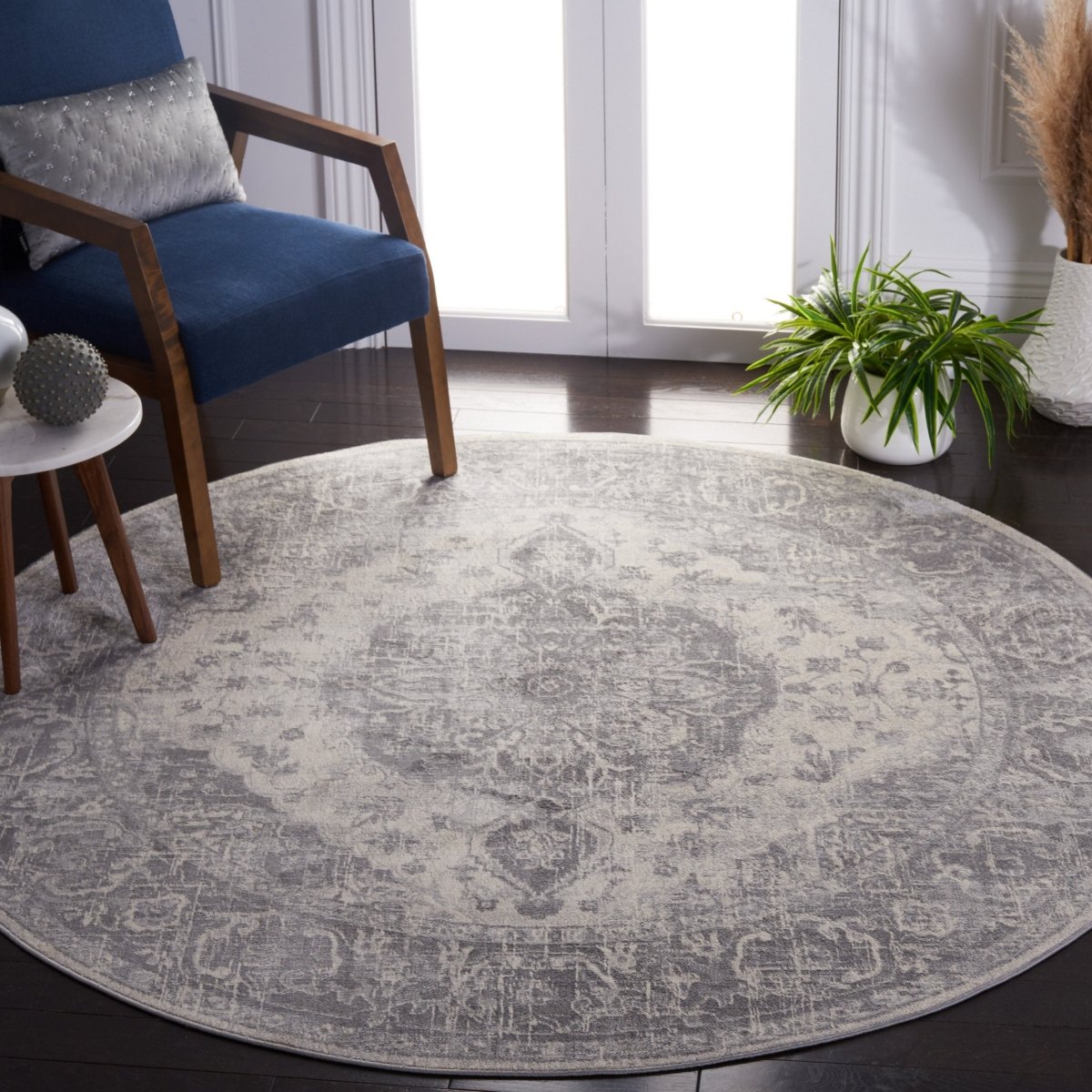 Safavieh Brentwood Bnt879F Grey/Light Grey Rug.