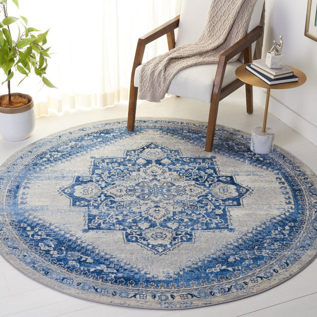Safavieh Brentwood Bnt885M Blue/Ivory Rug.