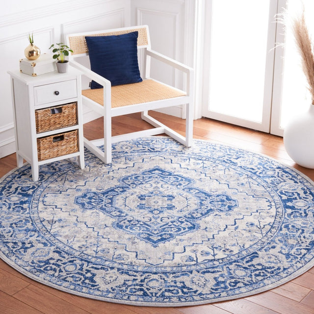 Safavieh Brentwood Bnt888M Blue/Ivory Rug.
