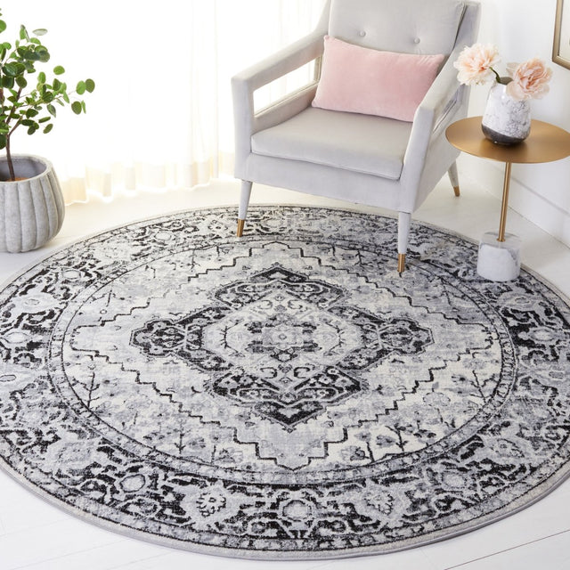 Safavieh Brentwood Bnt888Z Black/Ivory Rug.