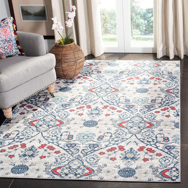 Safavieh Brentwood Bnt894M Navy/Grey Rug.