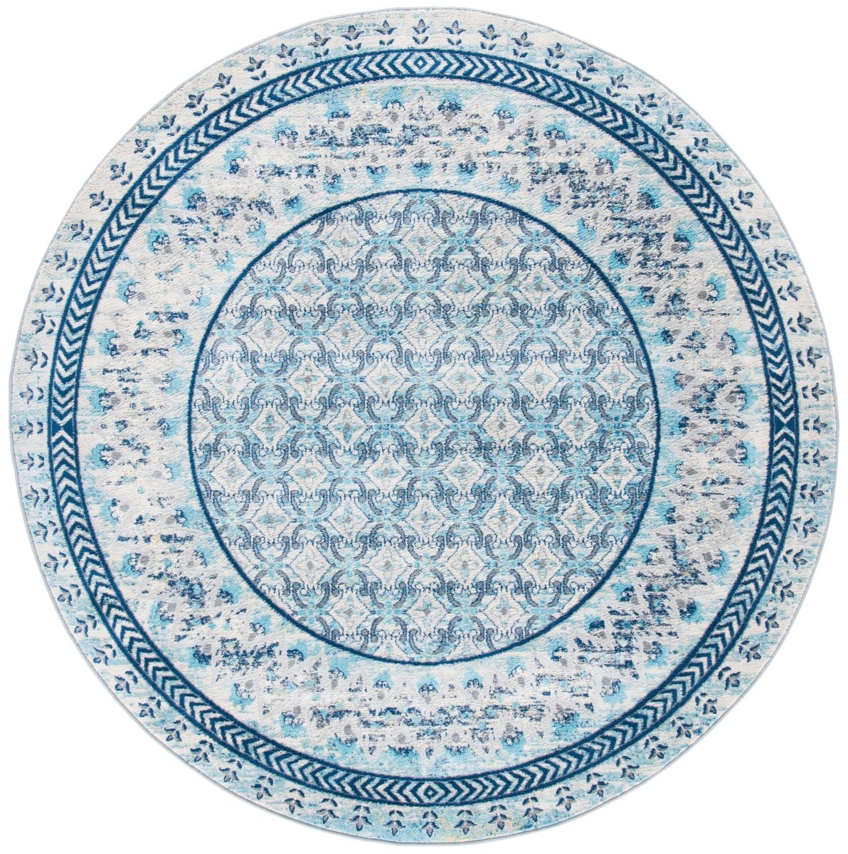 Safavieh Brentwood Bnt899A Ivory/Aqua Rugs.