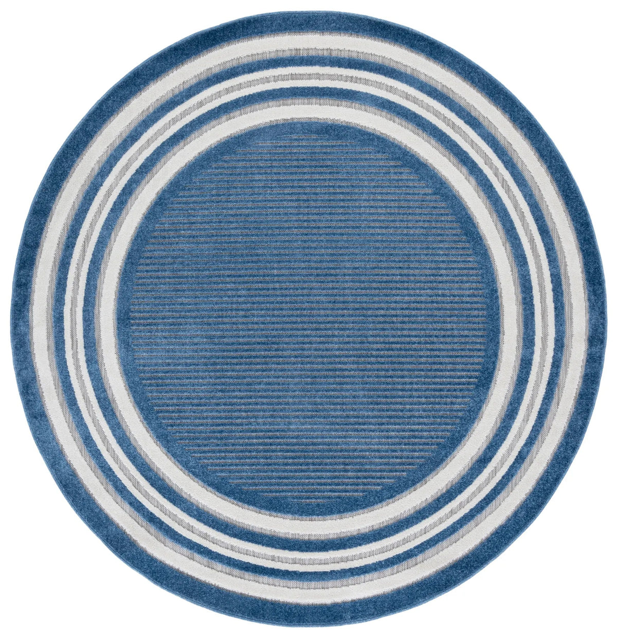 Safavieh Cabana 6'-7" x 6'-7" Rug in Light Blue / Ivory