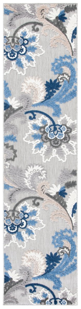Safavieh Cabana Cbn305F Grey/Blue Rugs.